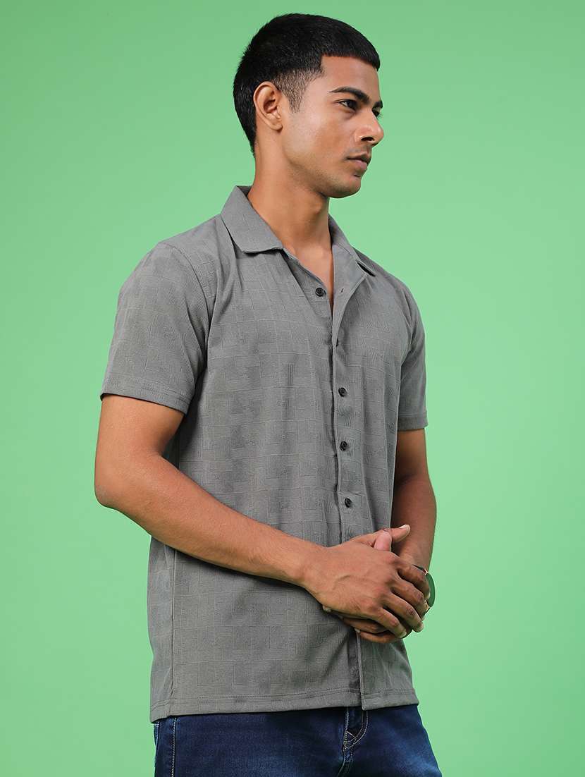 men self design short sleeve regular fit casual shirt - 22054403 -  Standard Image - 2