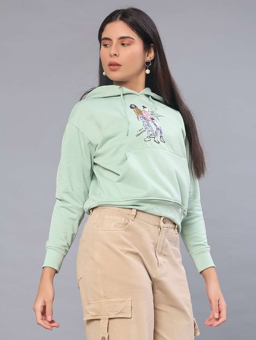 women printed long sleeve sweatshirt - 22054477 -  Standard Image - 2