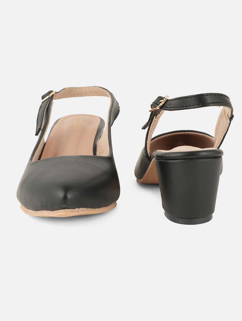 women solid back strap block heel - 22054697 -  Standard Image - 2