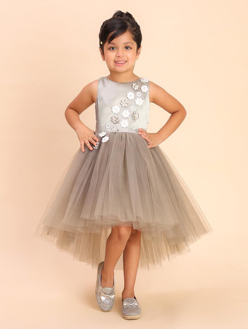 girls embellished sleeveless high low dress - 22054931 - Standard Image - 2