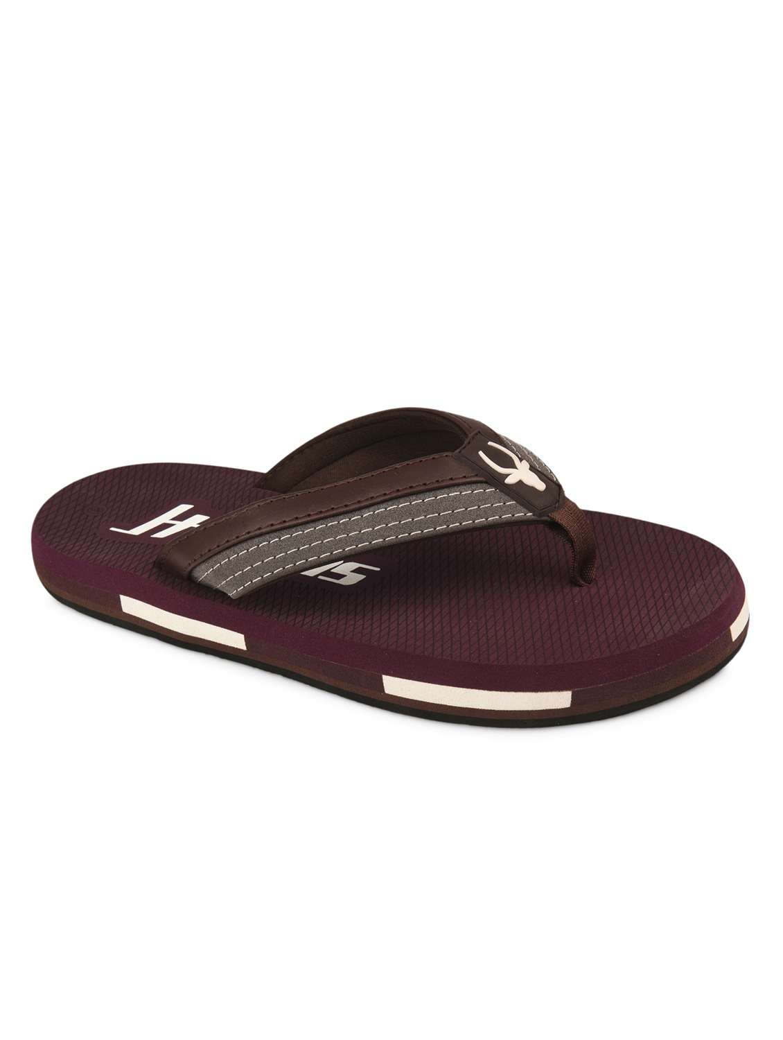 men brown toe separator flip flop - 22054980 -  Standard Image - 2