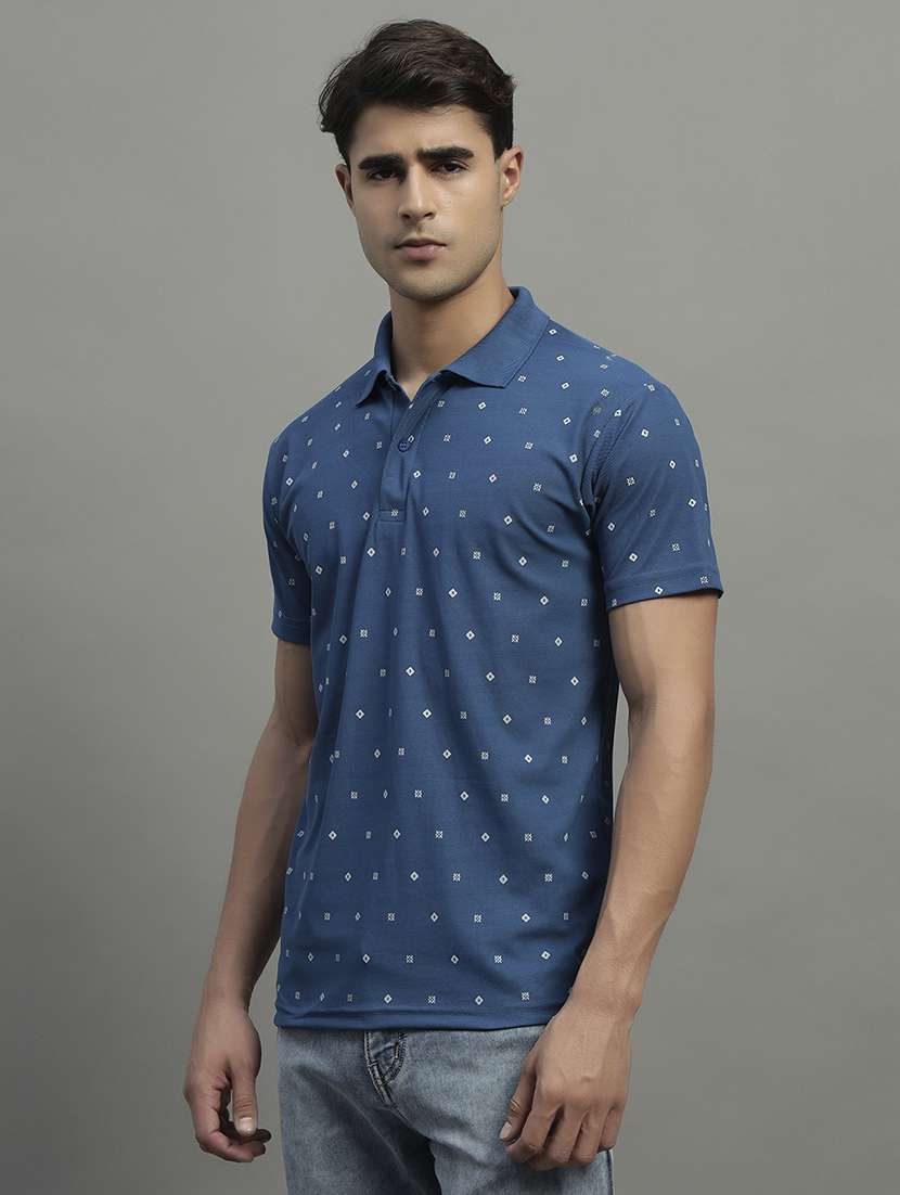 men printed short sleeve regular fit polo t-shirt - 22054995 -  Standard Image - 2