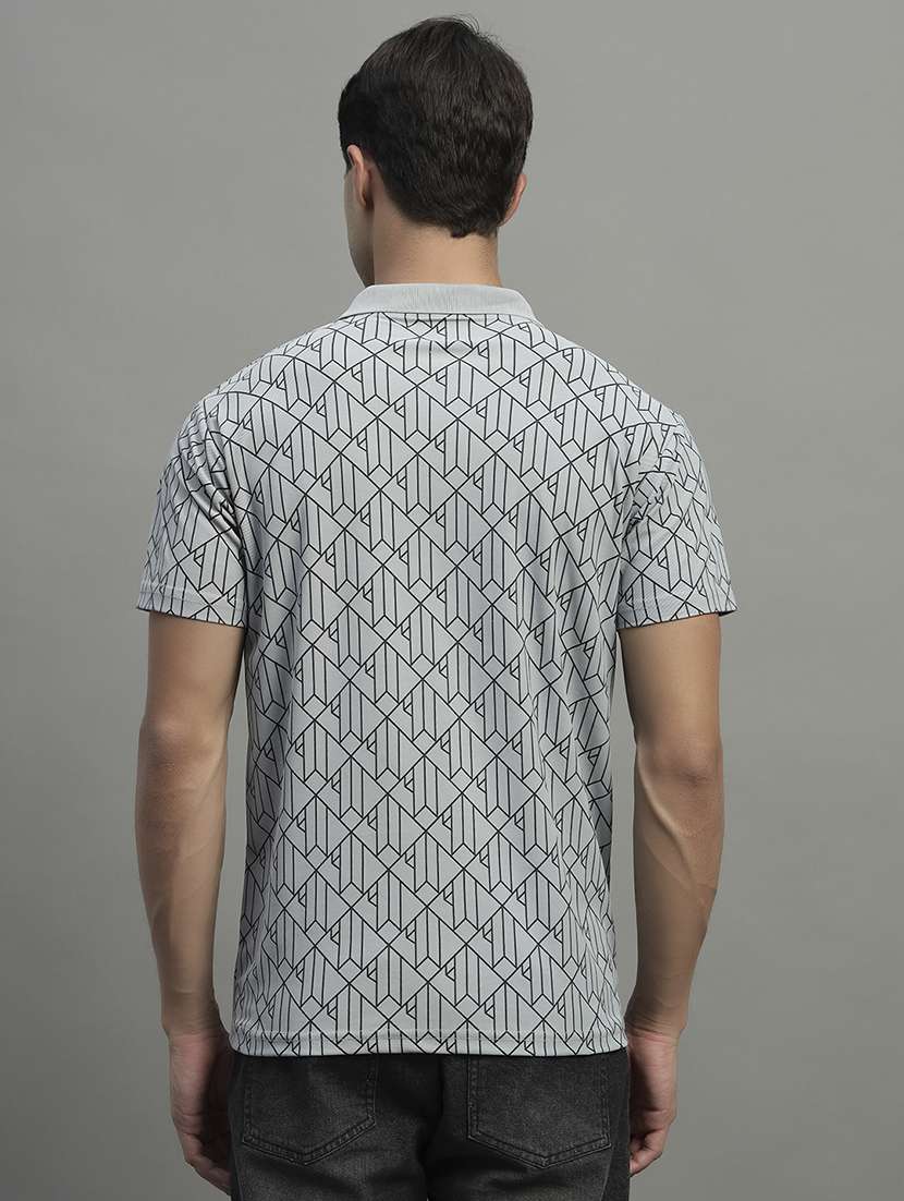 men printed short sleeve regular fit polo t-shirt - 22054999 -  Standard Image - 2