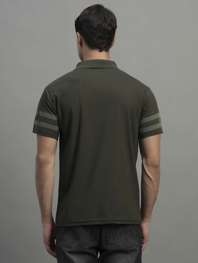 men printed short sleeve regular fit polo t-shirt - 22055004 -  Standard Image - 2