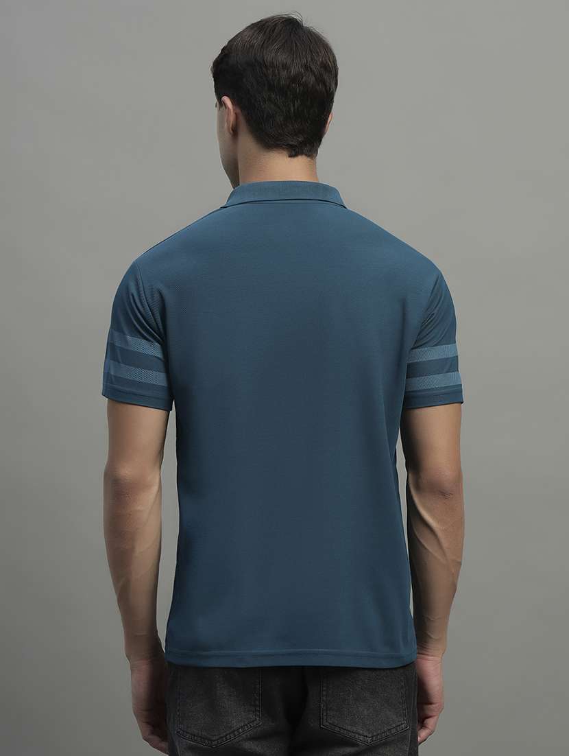 men printed short sleeve regular fit polo t-shirt - 22055005 -  Standard Image - 2