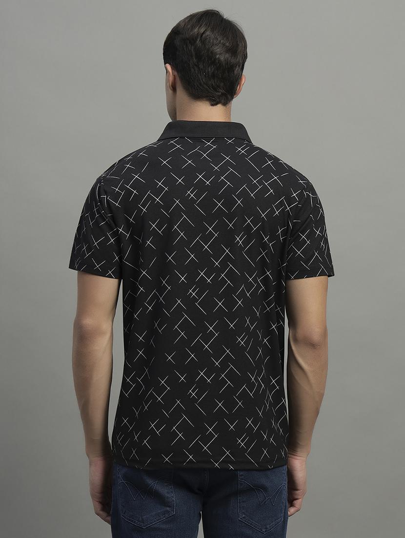 men printed short sleeve regular fit polo t-shirt - 22055007 - Standard Image - 2