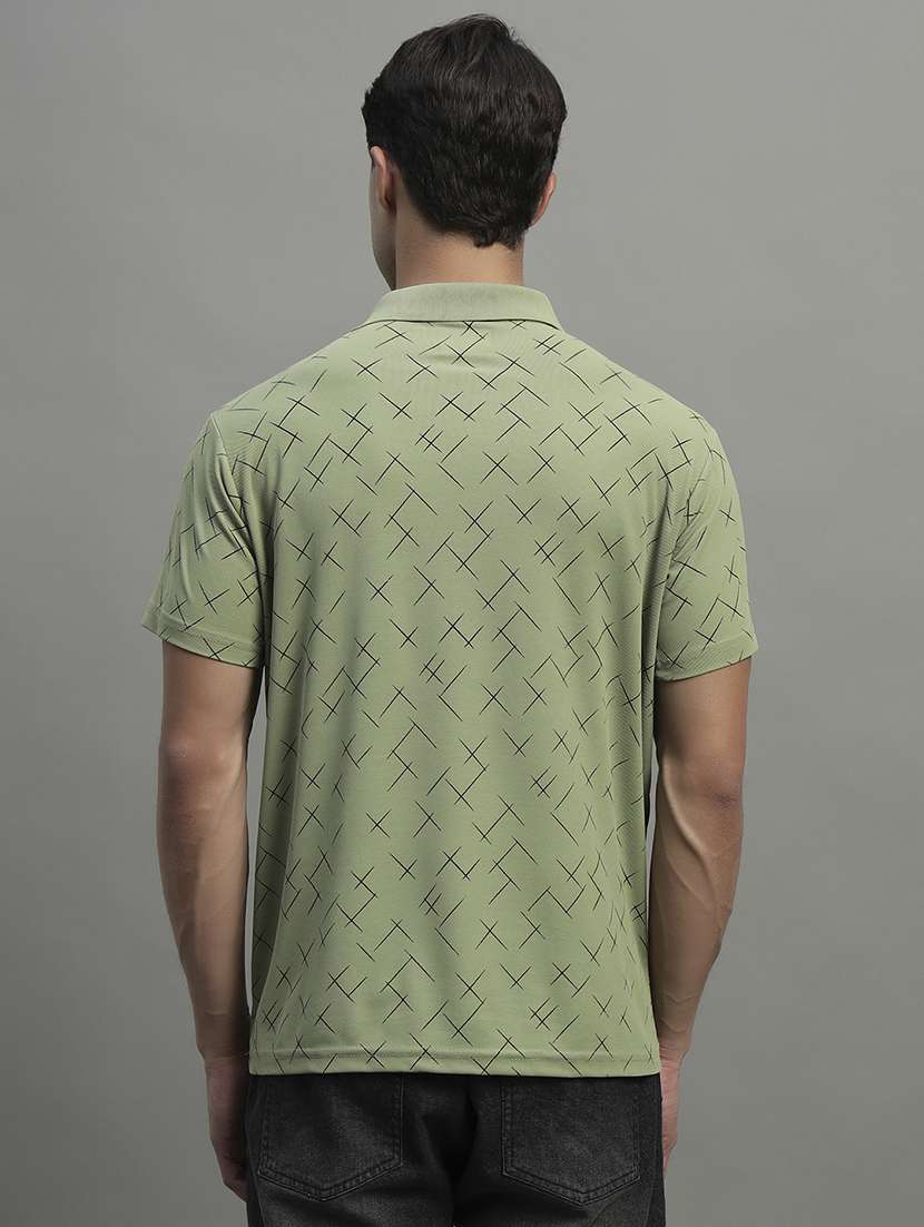sea green cotton blend all over print tshirt - 22055008 -  Standard Image - 2
