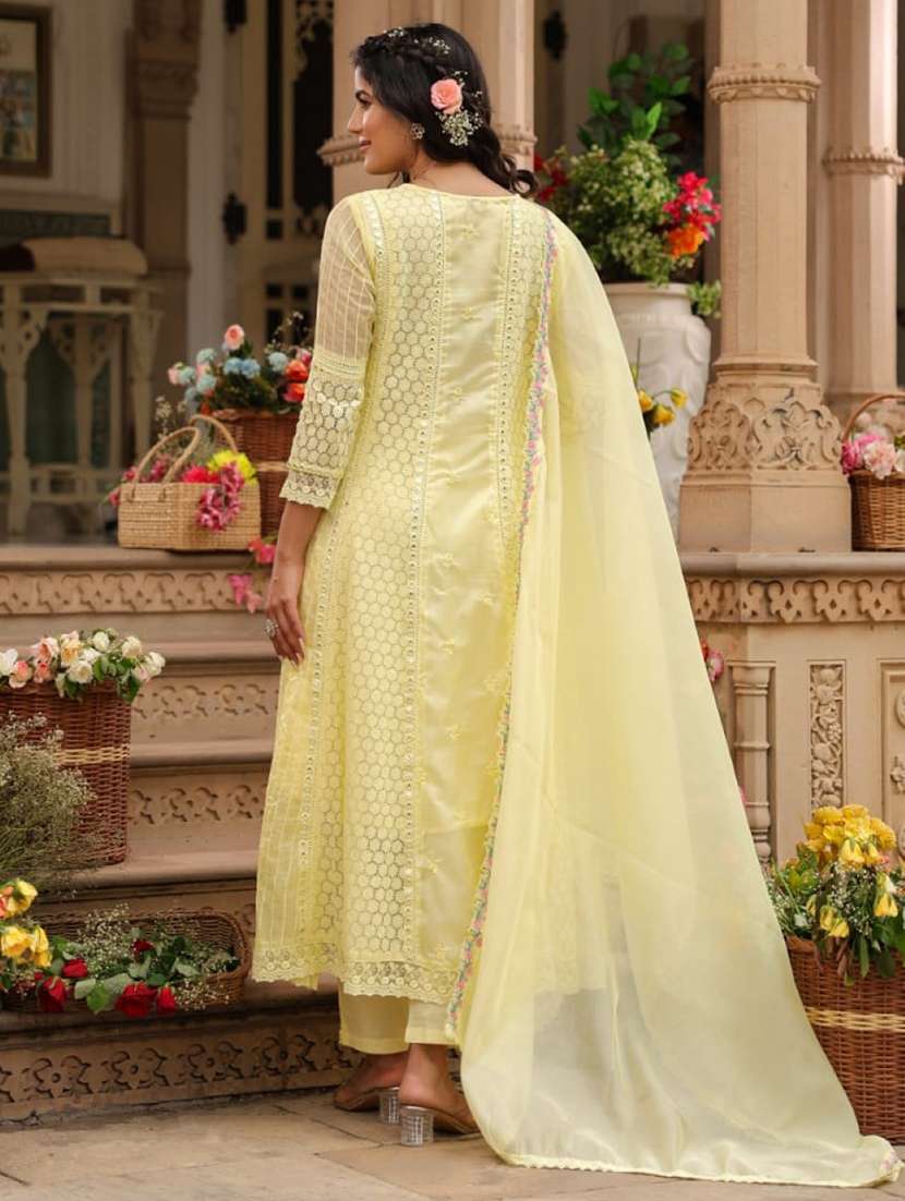 women embroidered long sleeve kurta pant with dupatta set - 22055087 - Standard Image - 2