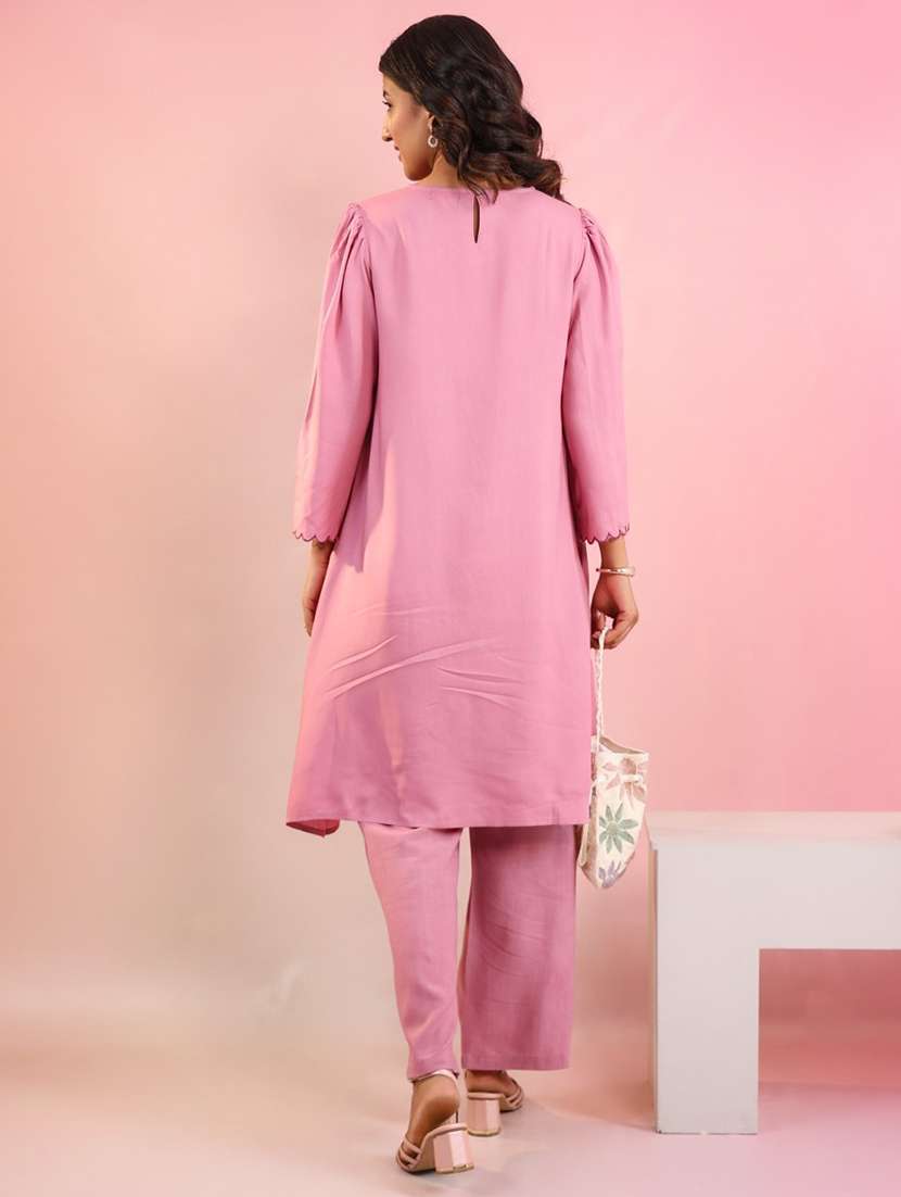 women floral long sleeve kurta pant set - 22055093 - Standard Image - 2