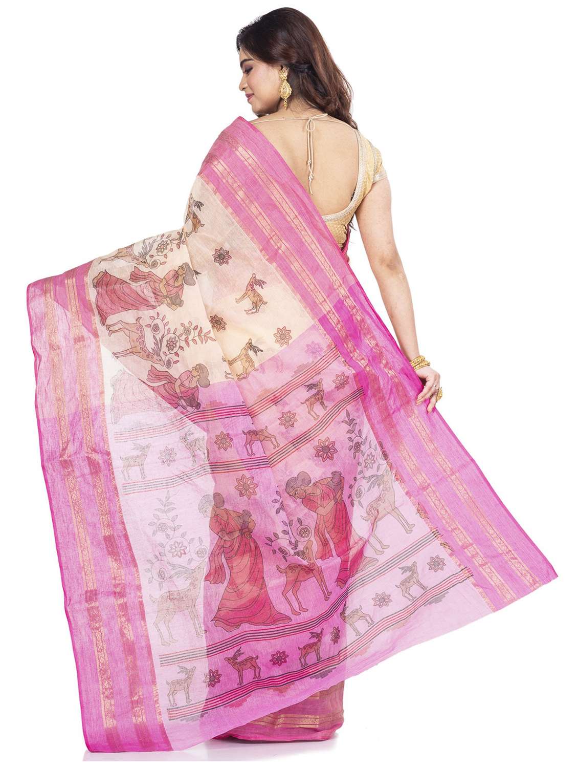 women printed casual wear saree - 22055213 - Standard Image - 2