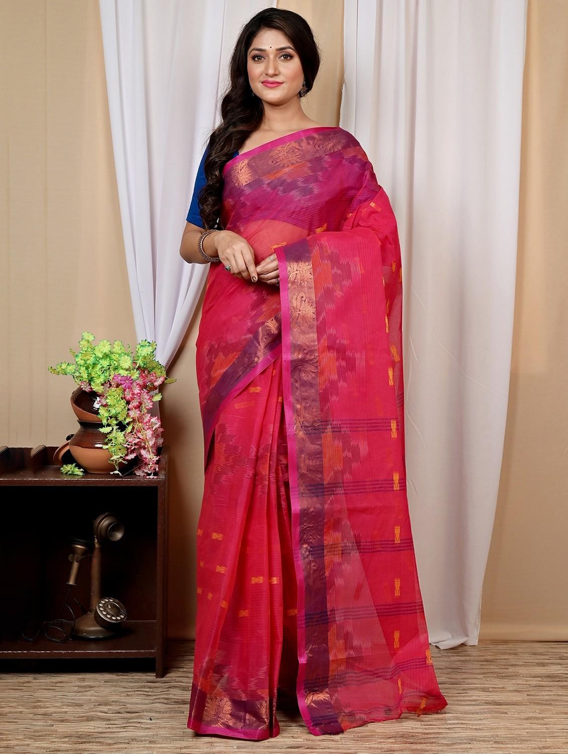 women self design handloom saree - 22055970 - Standard Image - 2