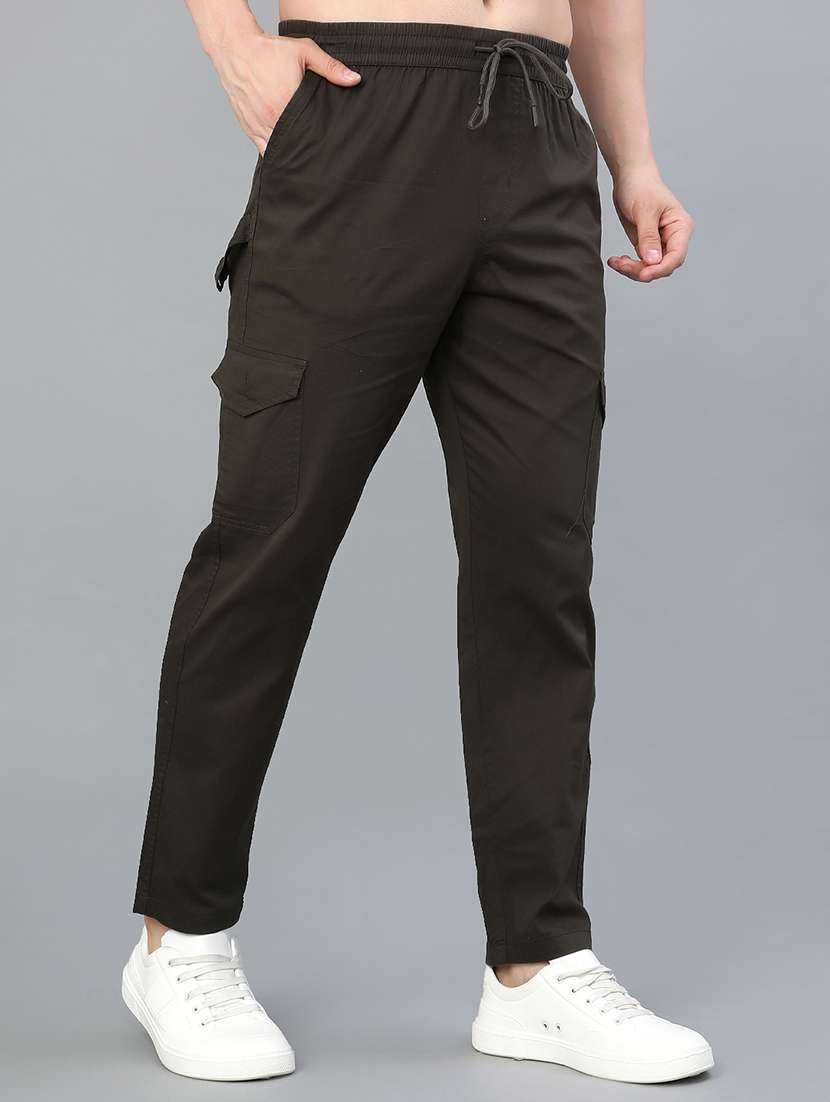 men solid mid rise cargo - 22057099 -  Standard Image - 2