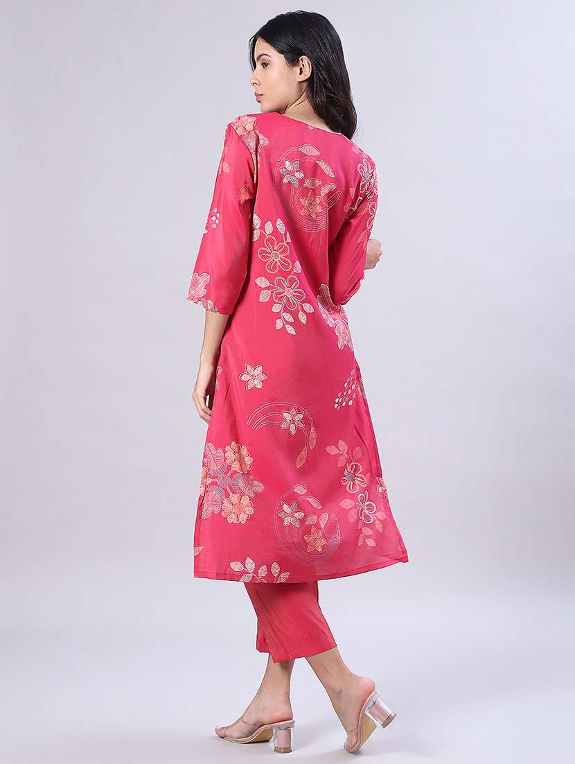 women embroidered kurta and pant set - 22057202 -  Standard Image - 2