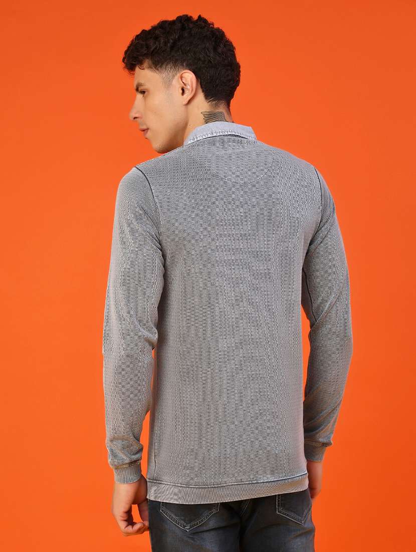 men solid long sleeve polo t-shirt - 22057245 -  Standard Image - 2