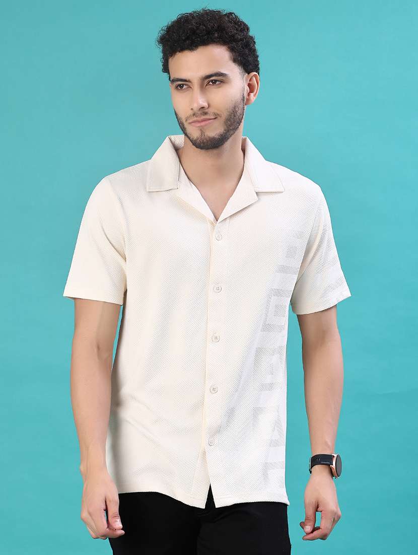 men self design short sleeve regular fit casual shirt - 22057367 -  Standard Image - 2