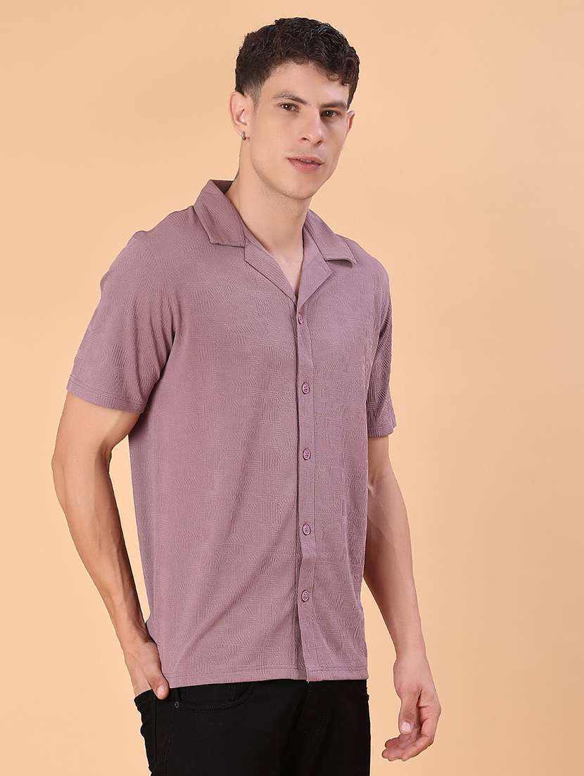 men self design short sleeve regular fit casual shirt - 22057379 -  Standard Image - 2