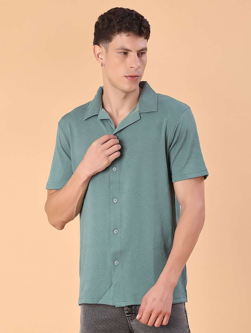 men self design short sleeve regular fit casual shirt - 22057387 -  Standard Image - 2