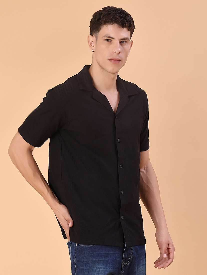 men self design short sleeve regular fit casual shirt - 22057389 -  Standard Image - 2