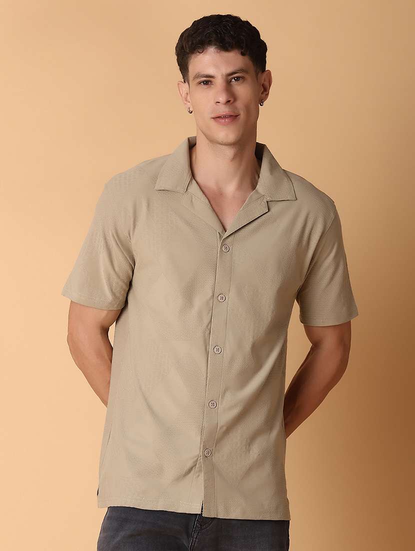 men self design short sleeve regular fit casual shirt - 22057390 -  Standard Image - 2