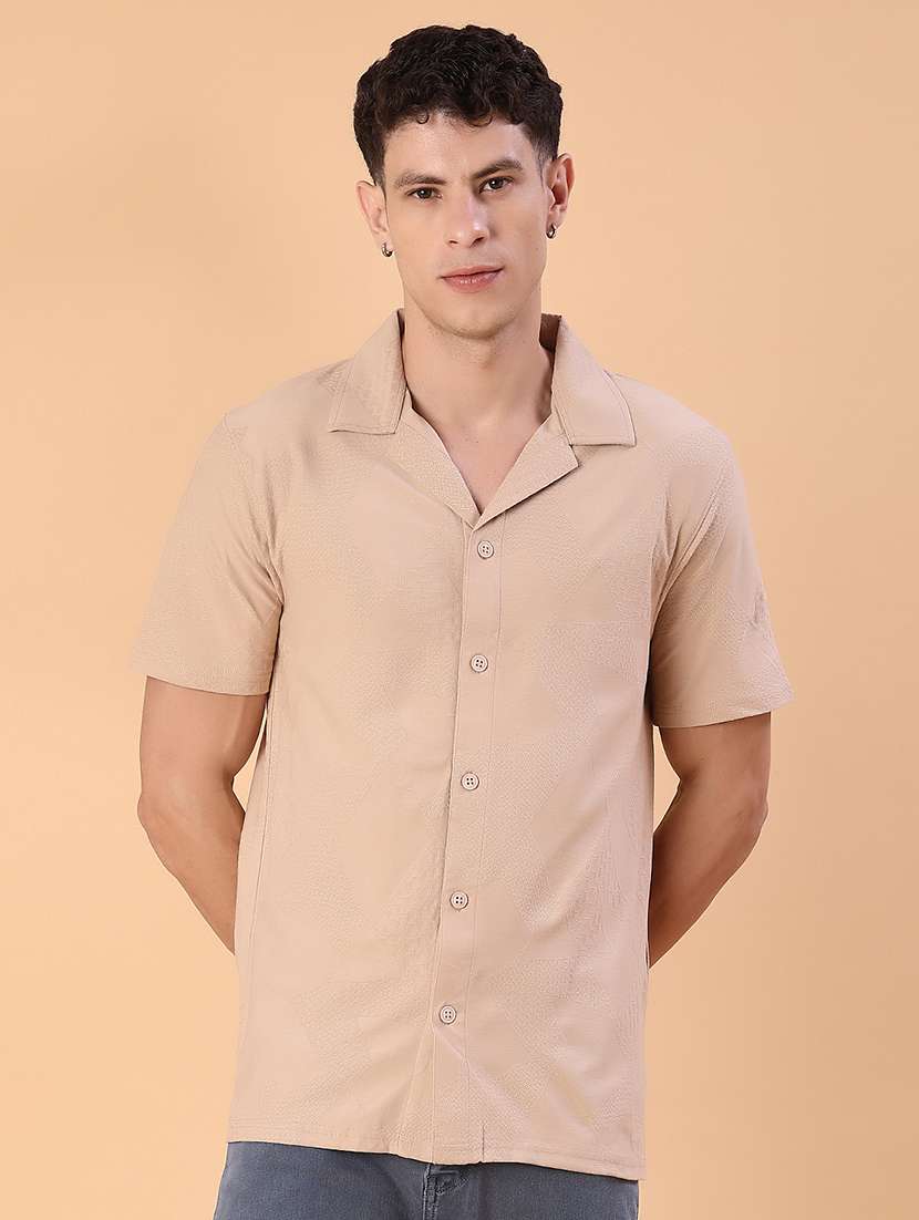 men self design short sleeve regular fit casual shirt - 22057393 -  Standard Image - 2
