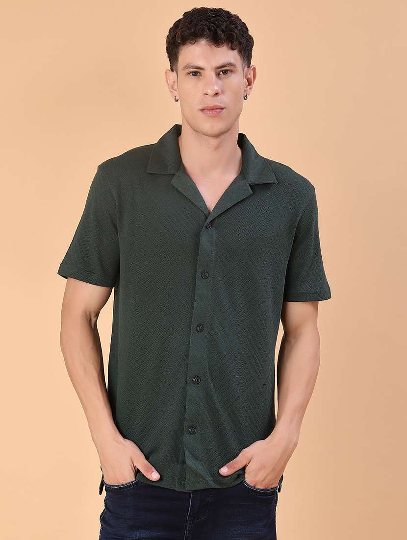 men self design short sleeve regular fit casual shirt - 22057416 -  Standard Image - 2