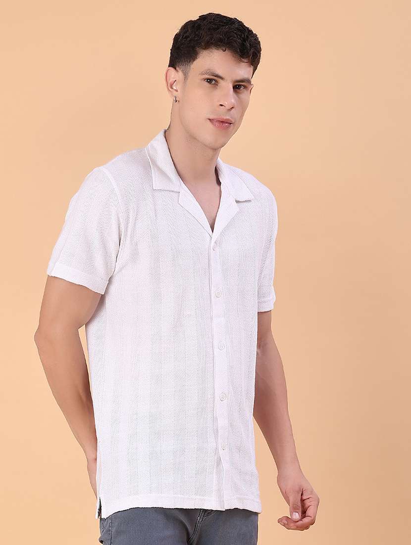 men self design short sleeve regular fit casual shirt - 22057421 -  Standard Image - 2