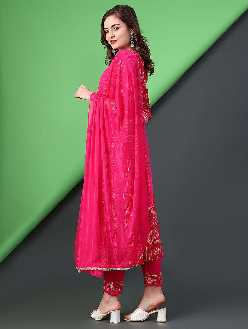 women printed kurta and pant set with dupatta - 22057488 -  Standard Image - 2