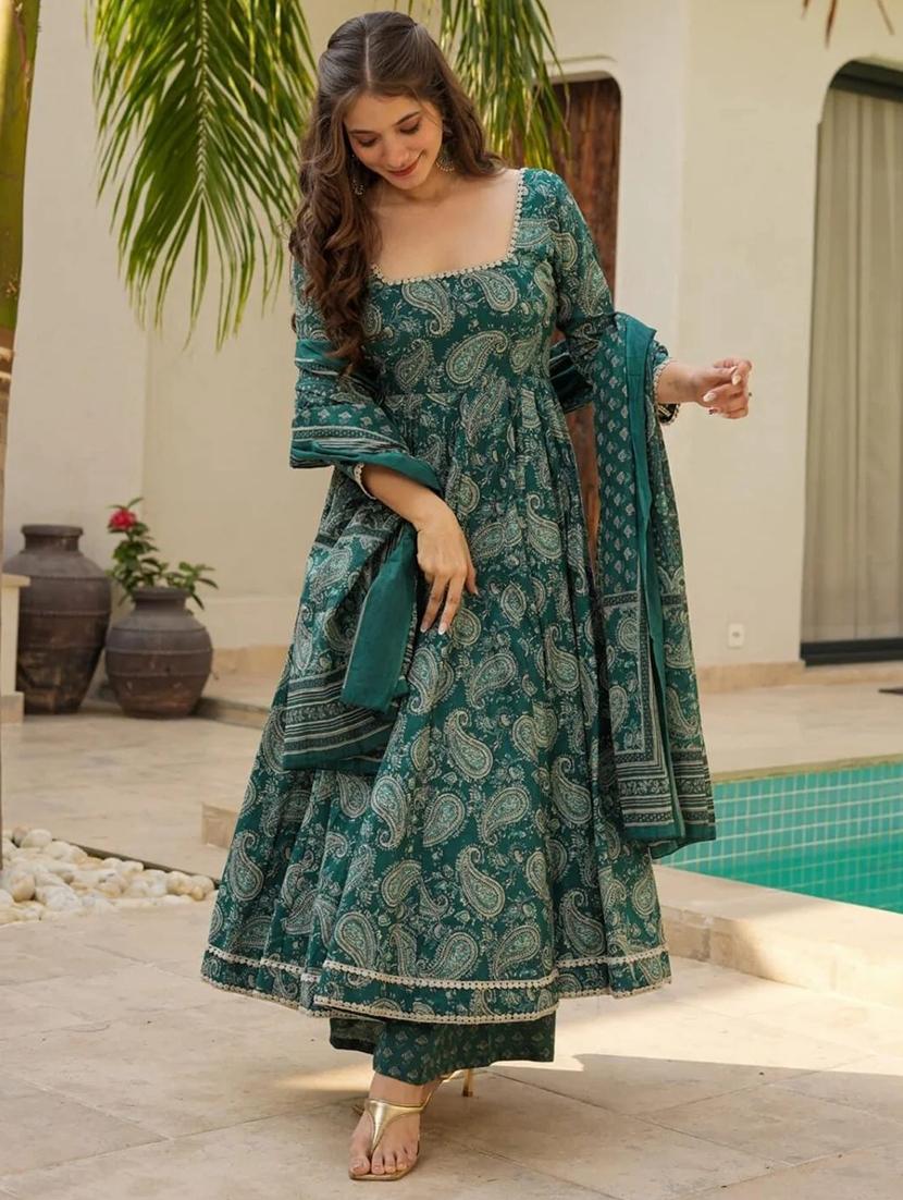 women three quarter sleeve kurta palazzo with dupatta set - 22057667 - Standard Image - 2