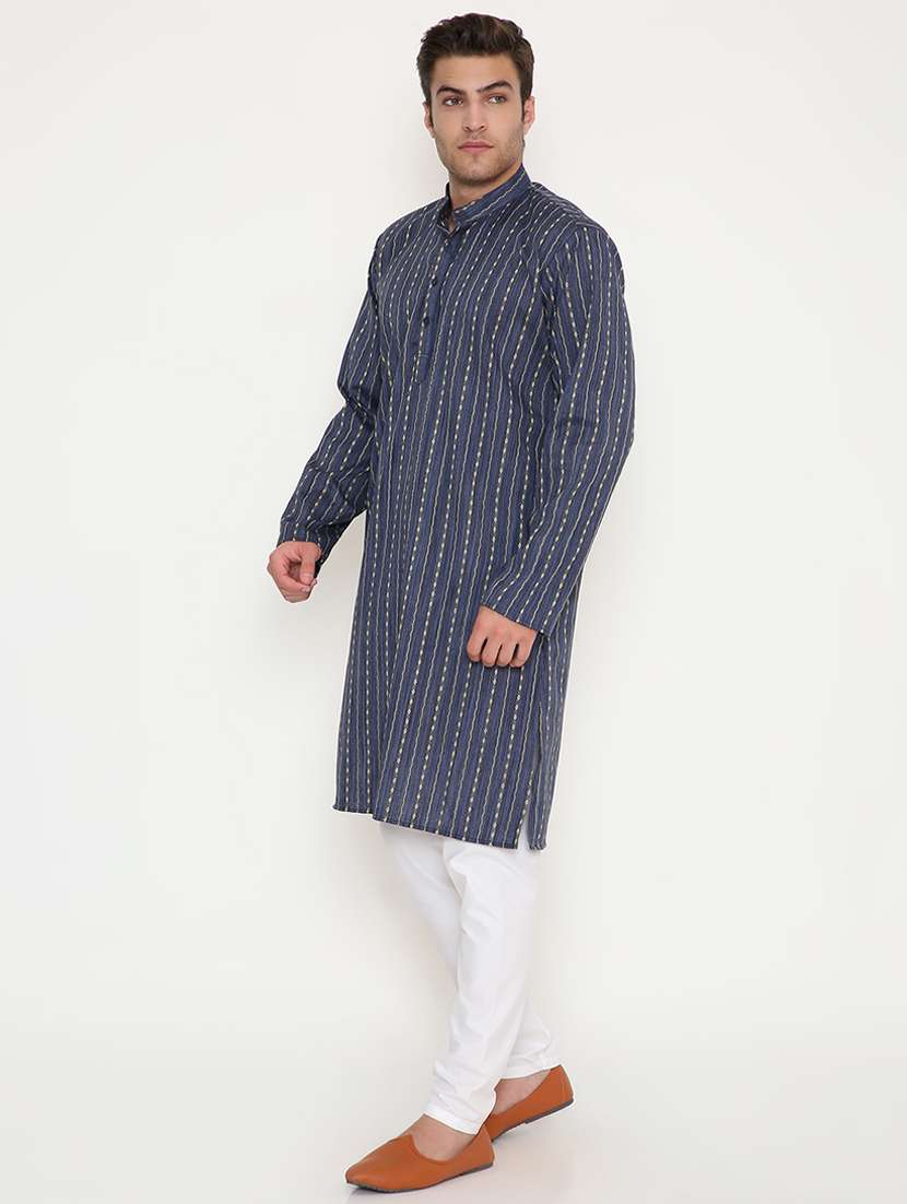 men printed long sleeve kurta and pyjama set - 22057707 - Standard Image - 2