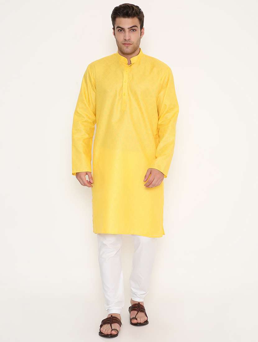 men self designed long sleeve kurta and pyjama set