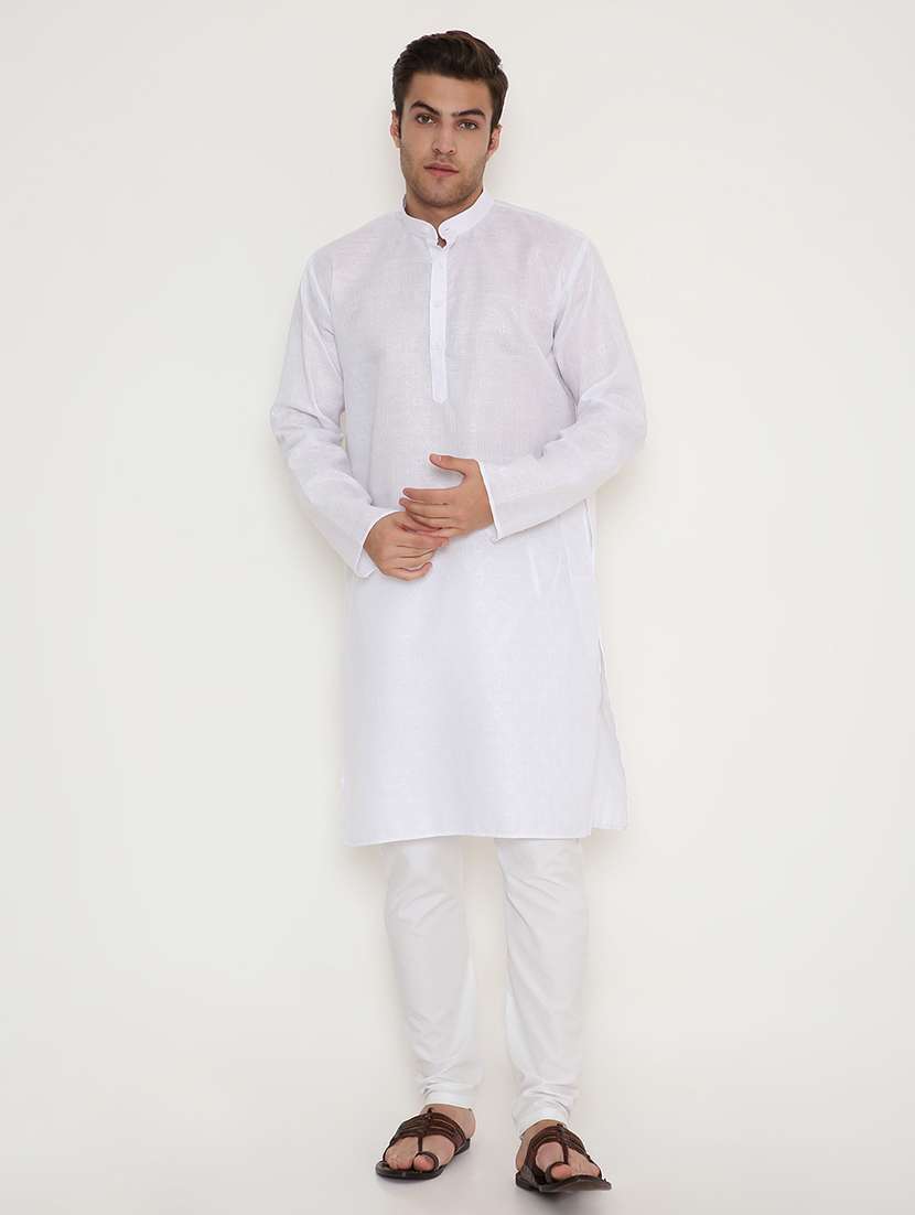 men self designed long sleeve kurta and pyjama set