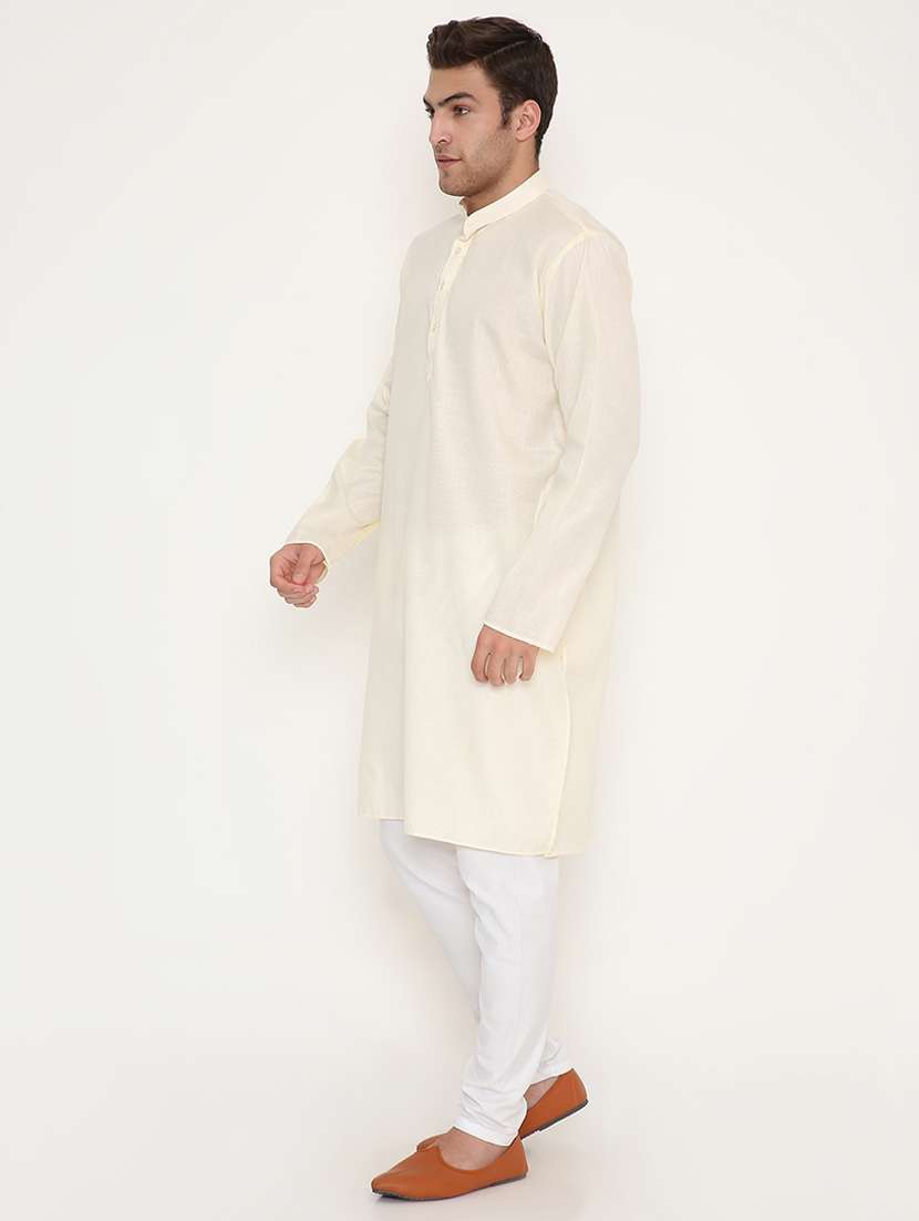 men solid long sleeve kurta and pyjama set - 22057744 - Standard Image - 2