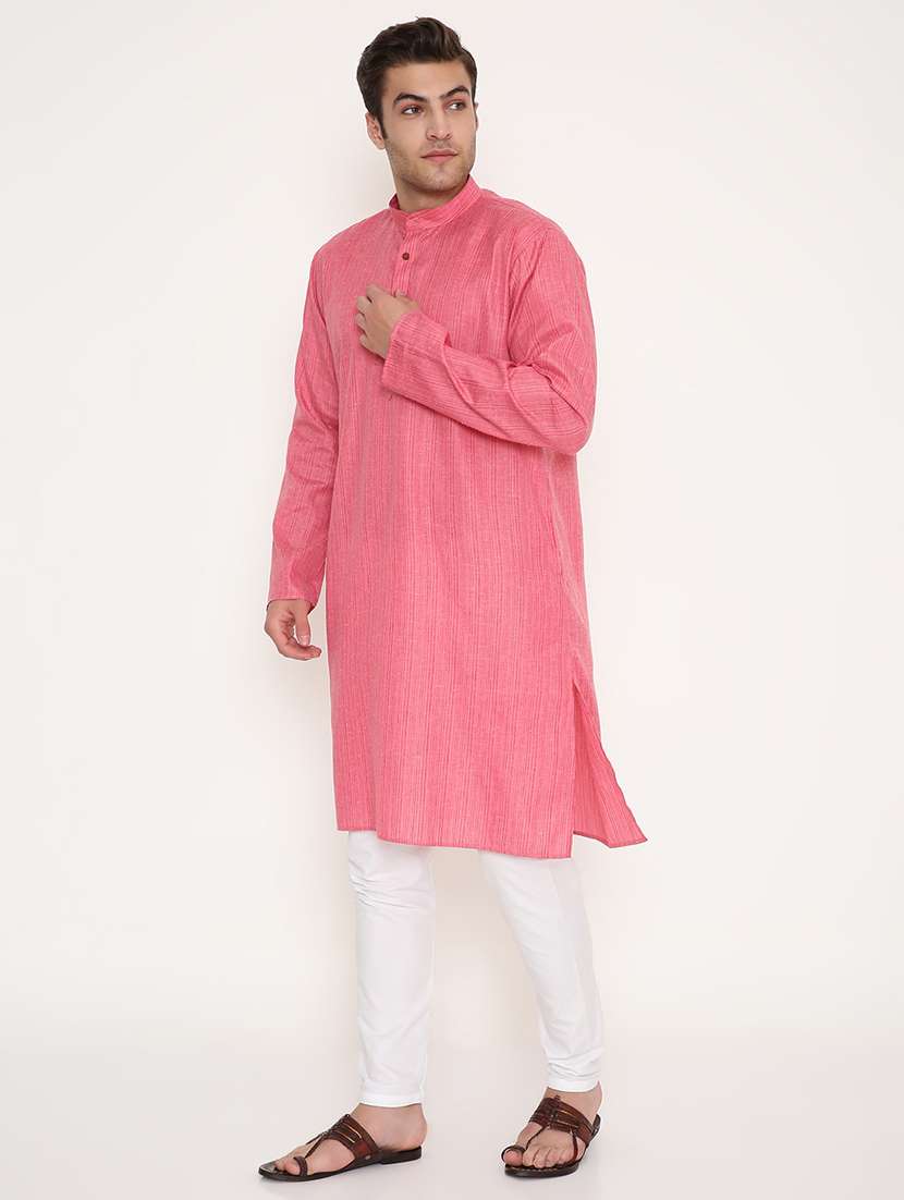men solid long sleeve kurta and pyjama set - 22057745 -  Standard Image - 2
