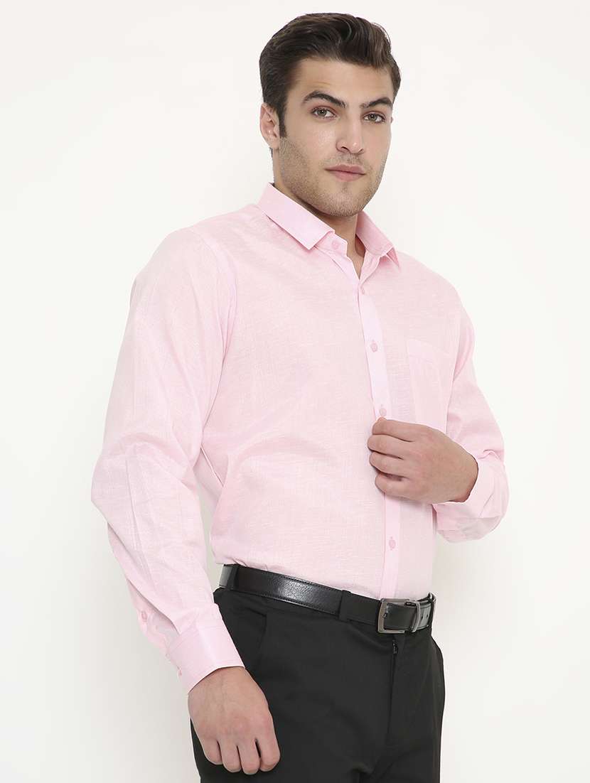 men solid collared long sleeve regular fit shirt - 22057771 -  Standard Image - 2
