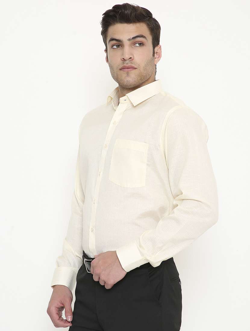 men solid collared long sleeve regular fit shirt - 22057773 -  Standard Image - 2