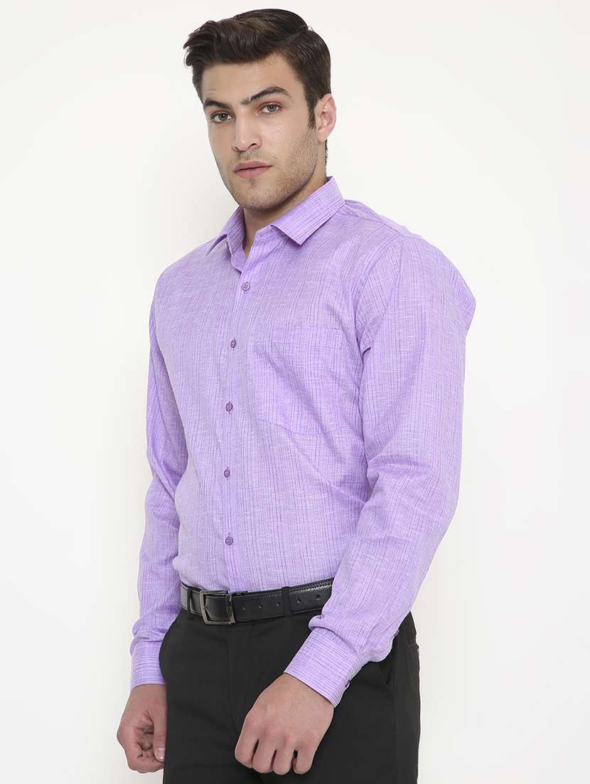 men solid collared long sleeve regular fit shirt - 22057775 -  Standard Image - 2