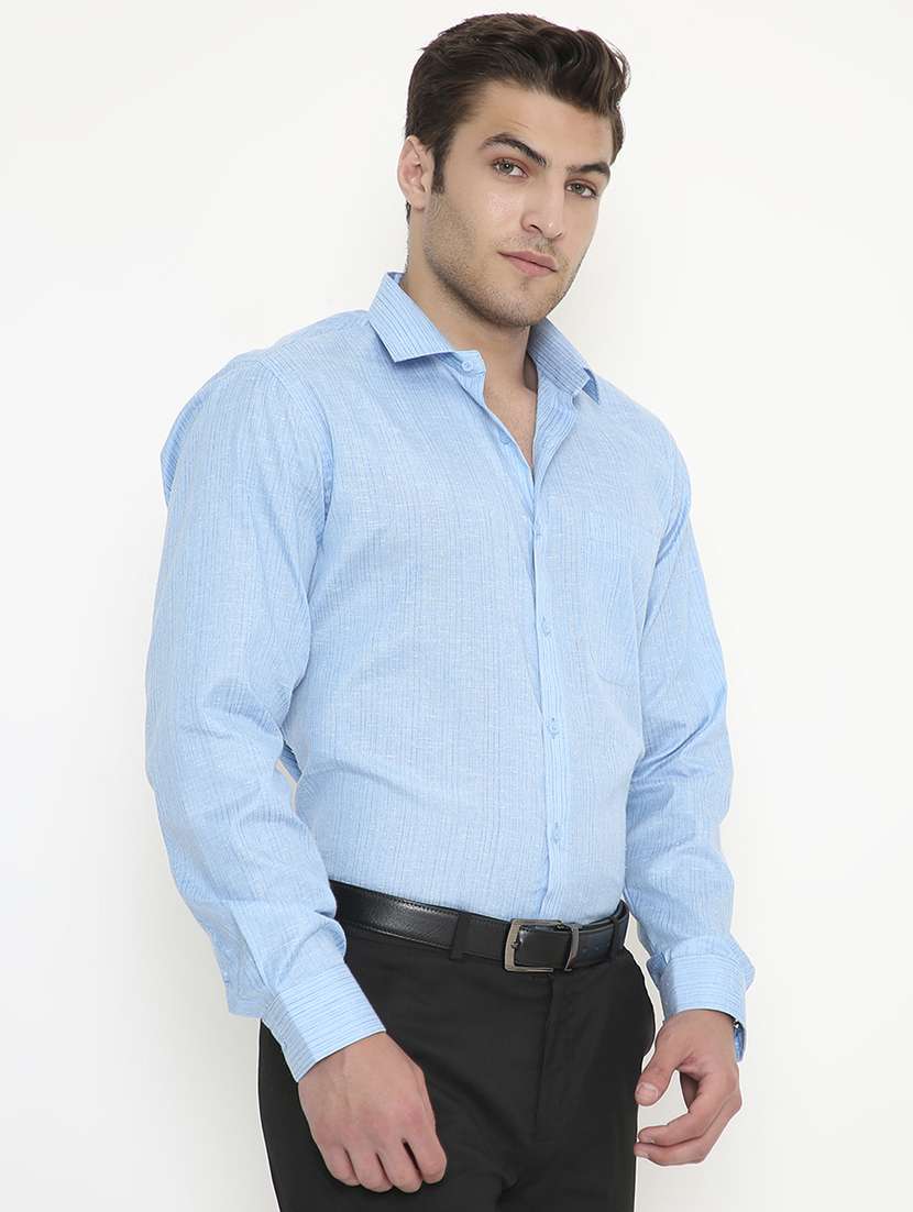 men solid collared long sleeve regular fit shirt - 22057776 -  Standard Image - 2