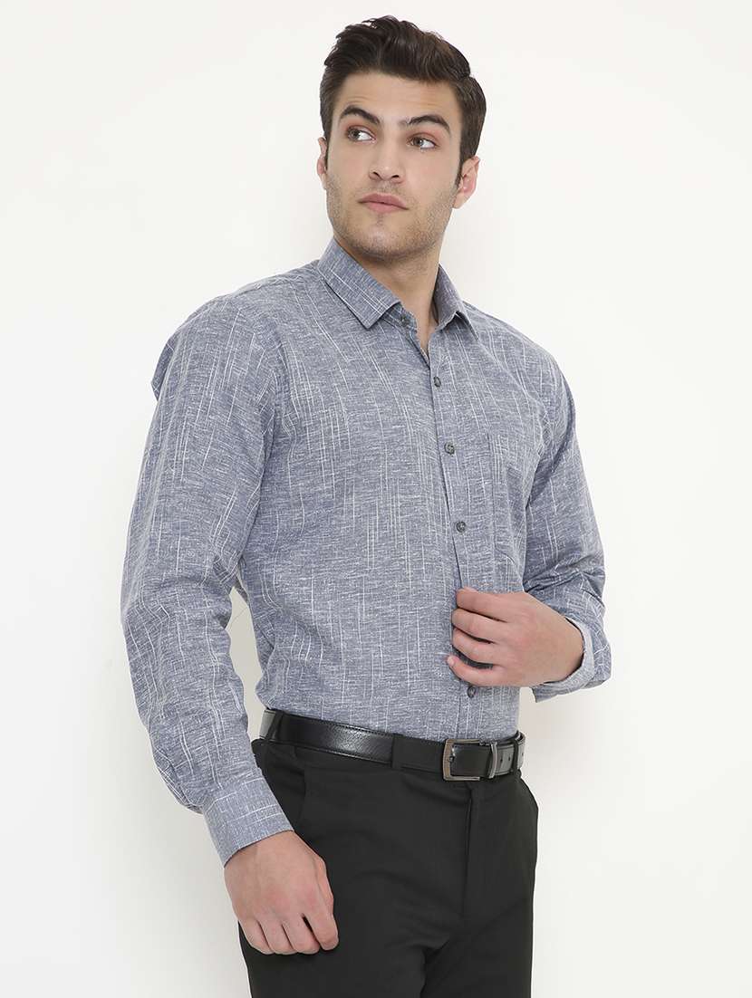 men solid collared long sleeve regular fit shirt - 22057779 -  Standard Image - 2