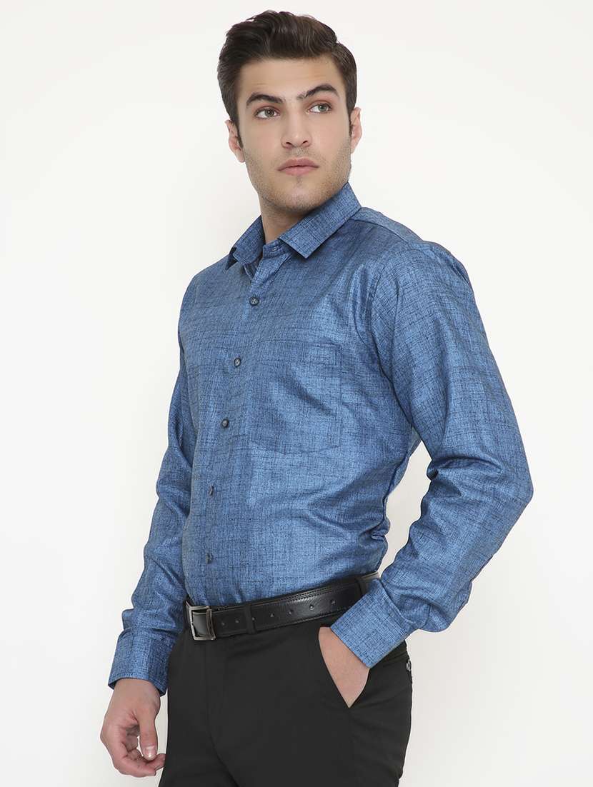 men solid collared long sleeve regular fit shirt - 22057787 -  Standard Image - 2