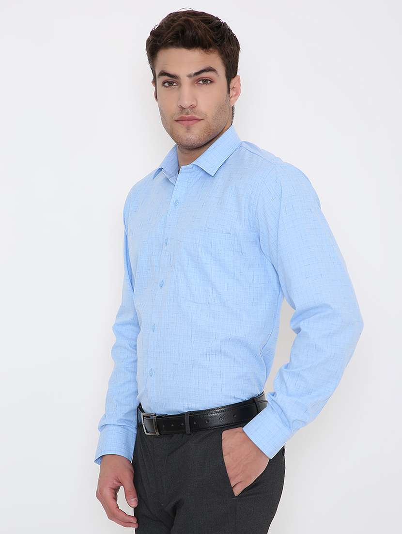men solid collared long sleeve regular fit shirt - 22057796 -  Standard Image - 2