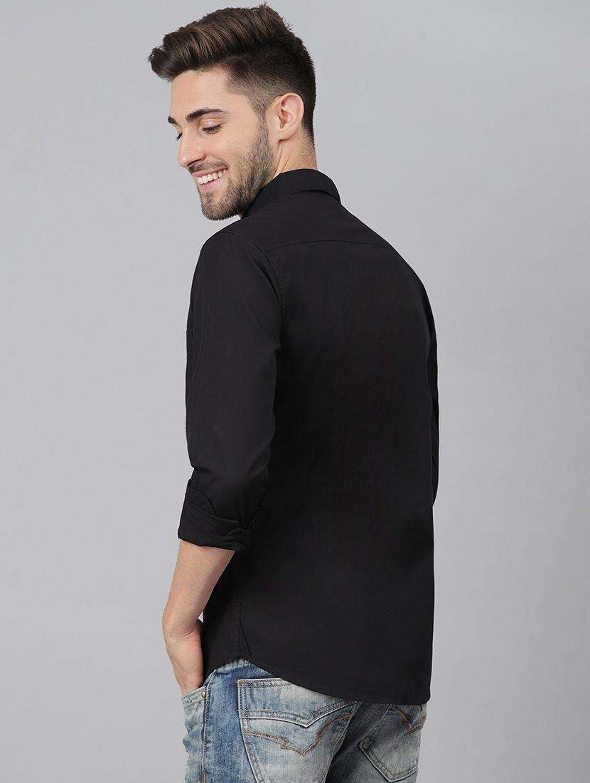 men solid long sleeve regular fit casual shirt - 22057816 -  Standard Image - 2