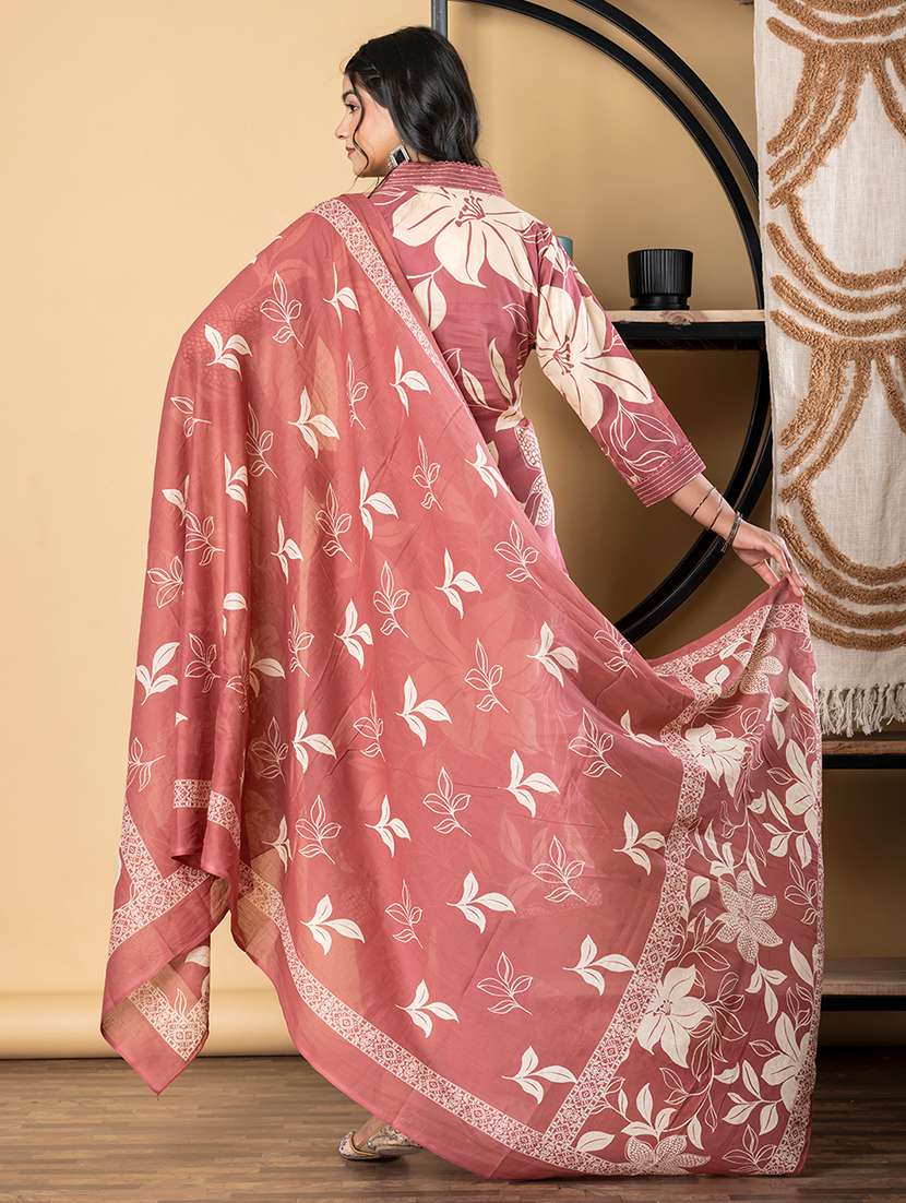 maroon cotton suit  set - 22058485 -  Standard Image - 2