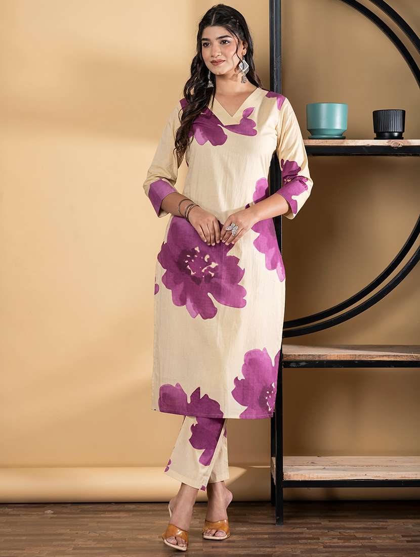 magenta cotton suit  set - 22058514 -  Standard Image - 2