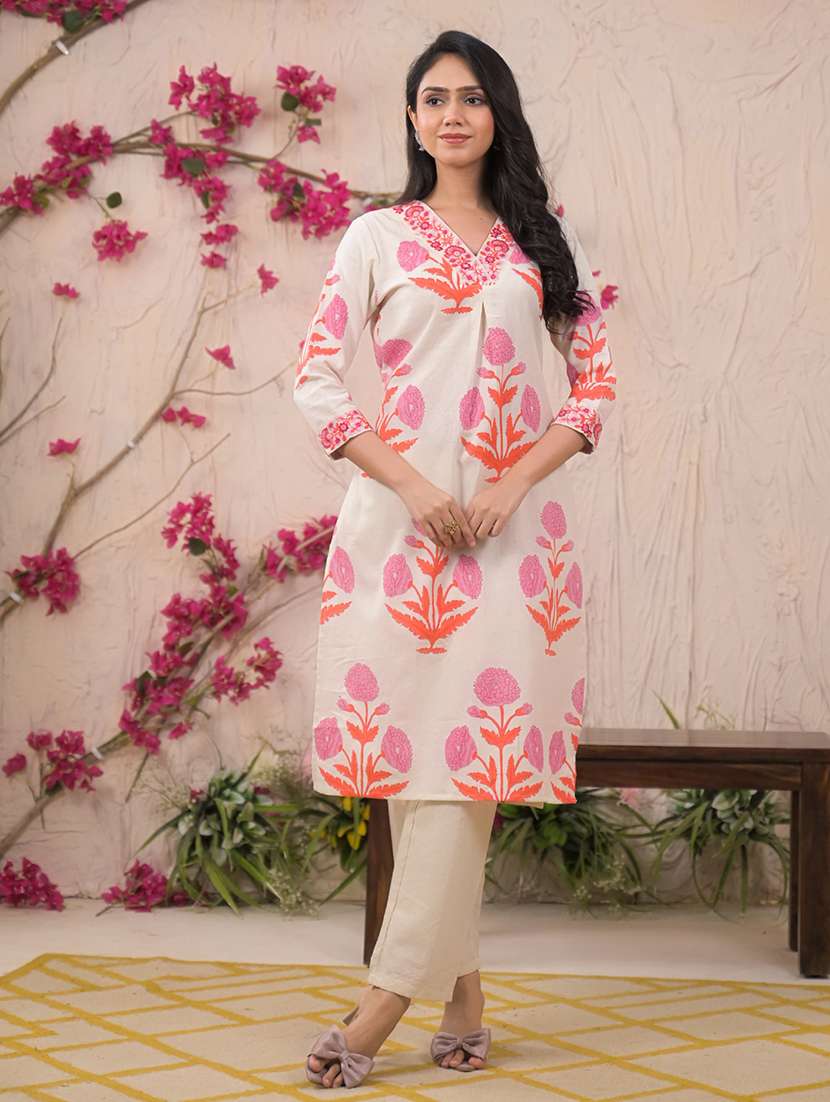 pink cotton blend suit  set - 22058530 -  Standard Image - 2