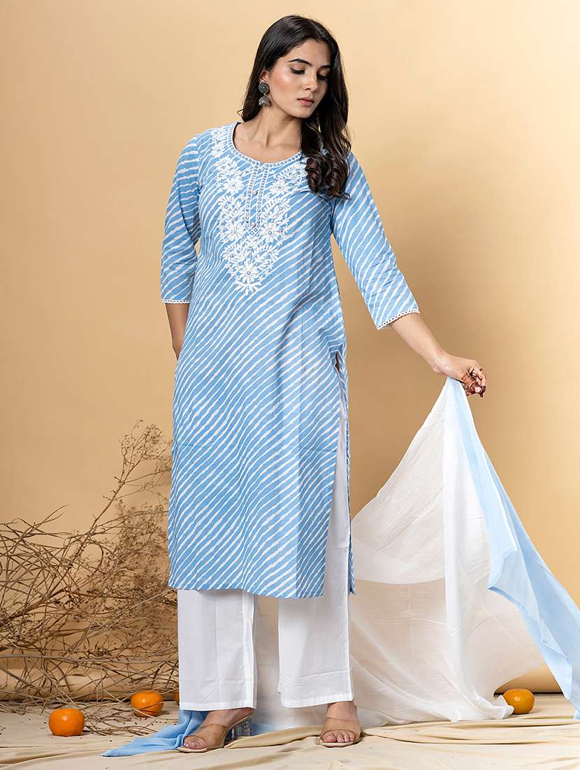 blue cotton suit  set - 22058537 -  Standard Image - 2