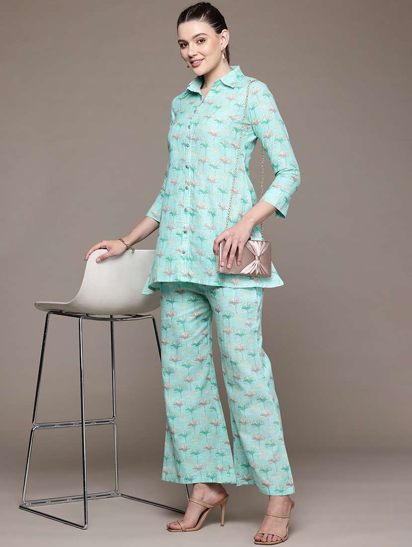 women floral print shirt and trouser co-ord set - 22058564 -  Standard Image - 2