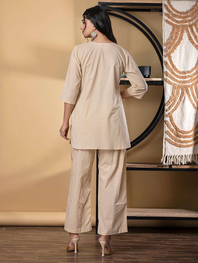 nude cotton coord set - 22058685 - Standard Image - 2