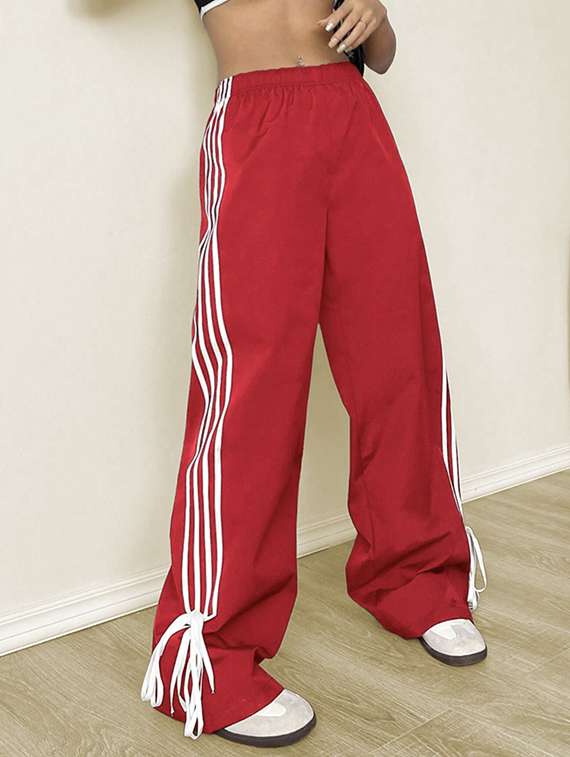 women tapered high rise track pant - 22058733 - Standard Image - 2
