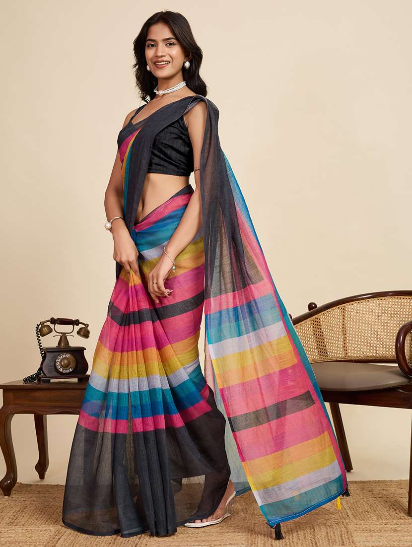 women printed casual wear saree with blouse - 22058791 -  Standard Image - 2