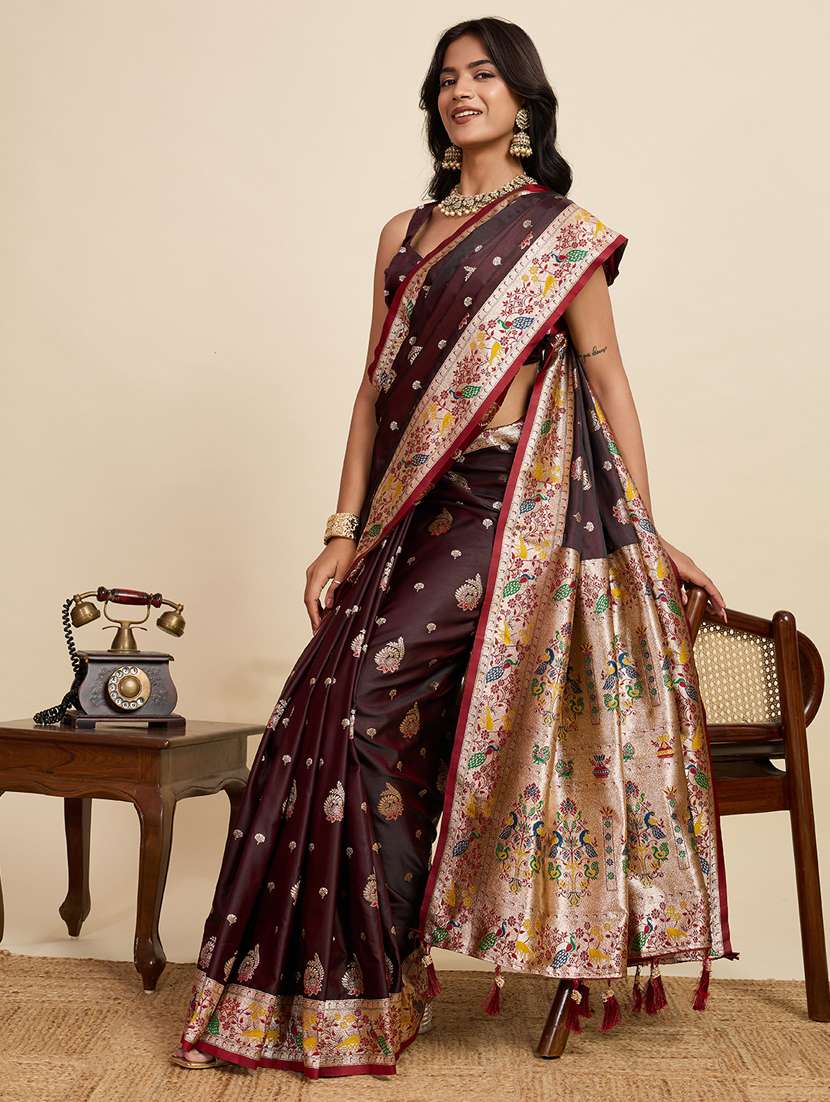 women self design banarasi saree with blouse - 22058803 -  Standard Image - 2